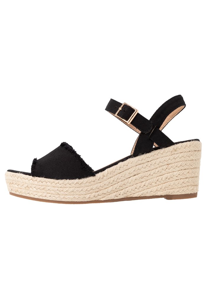 Sandales Anna Field Espadrillas Wedge platform Boucle Noir Femme | GKE-3187194